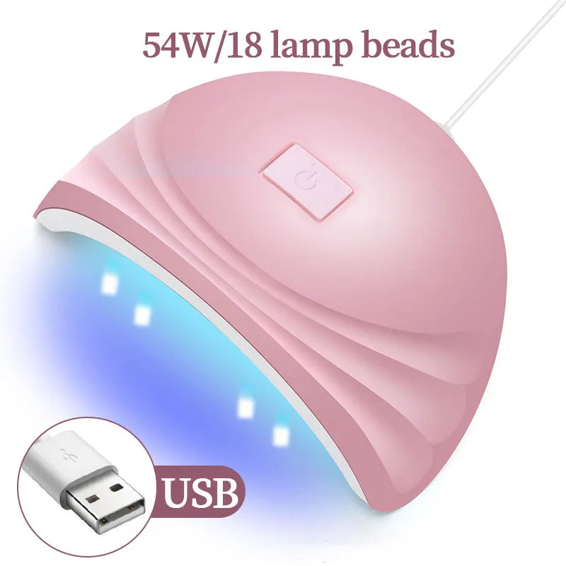 Drying Lamp Manicure UV Nail Dryer Curing Gel Nail Polish With USB Smart