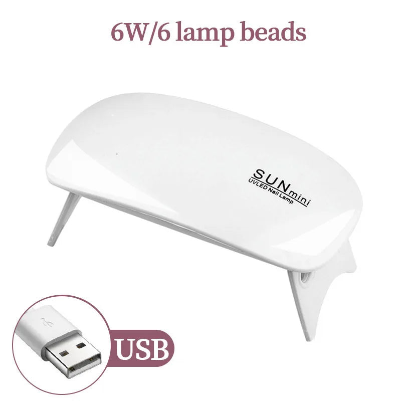 Drying Lamp Manicure UV Nail Dryer Curing Gel Nail Polish With USB Smart