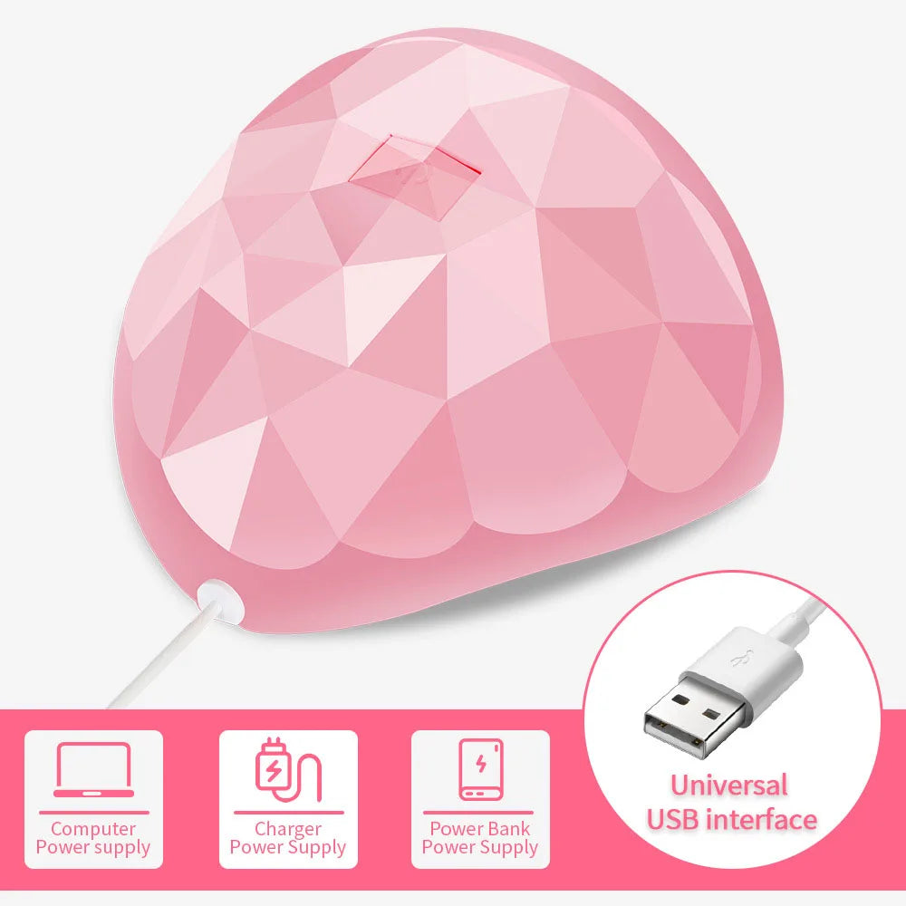 Drying Lamp Manicure UV Nail Dryer Curing Gel Nail Polish With USB Smart