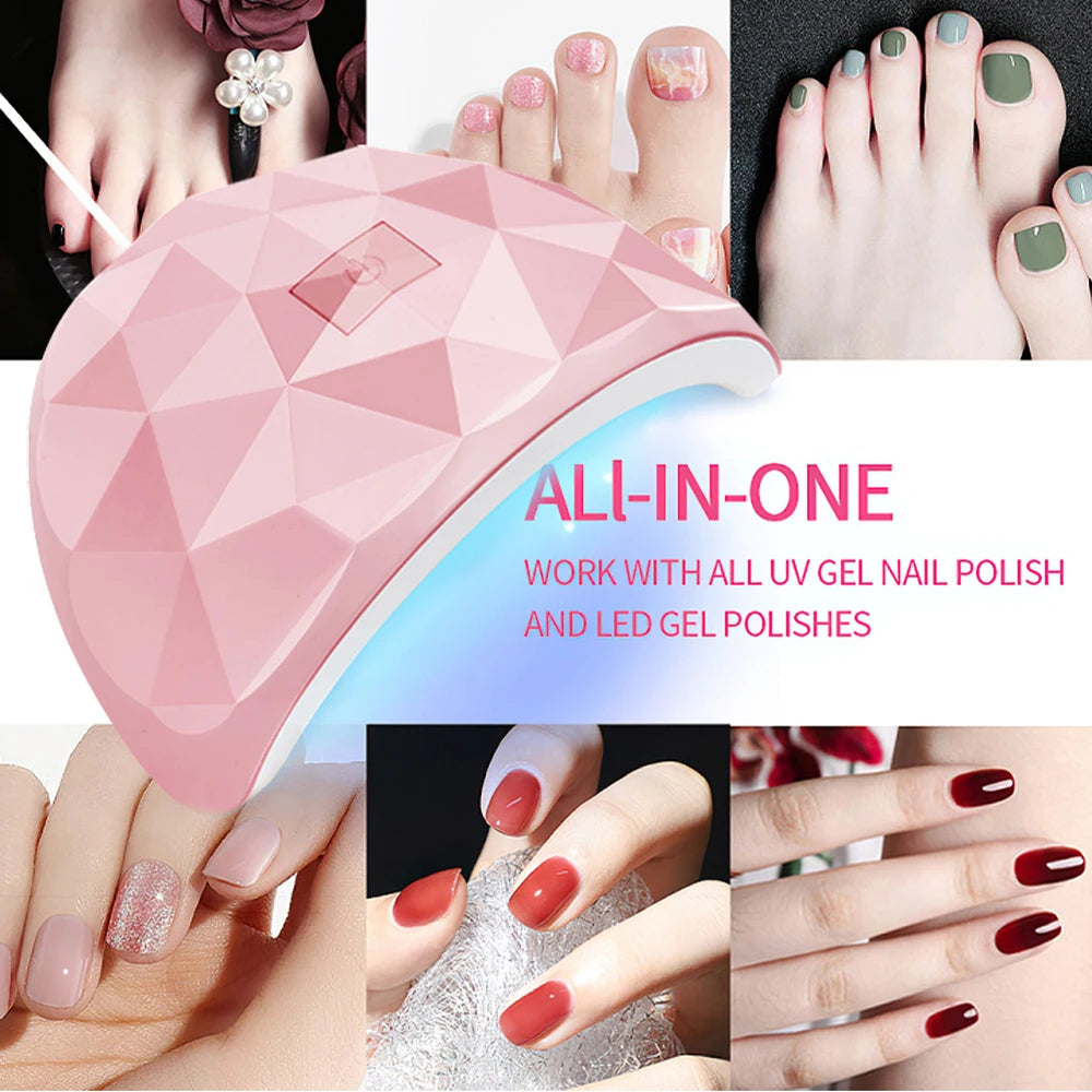Drying Lamp Manicure UV Nail Dryer Curing Gel Nail Polish With USB Smart