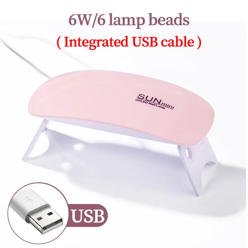 Drying Lamp Manicure UV Nail Dryer Curing Gel Nail Polish With USB Smart